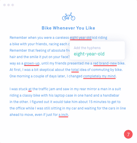 Grammarly image of the tool